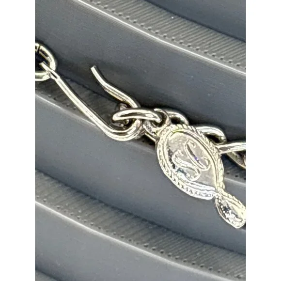 Sarah Coventry Vintage Silver Tone Swan Lake Rhinestone Pendant 24" Necklace - Picture 4 of 4